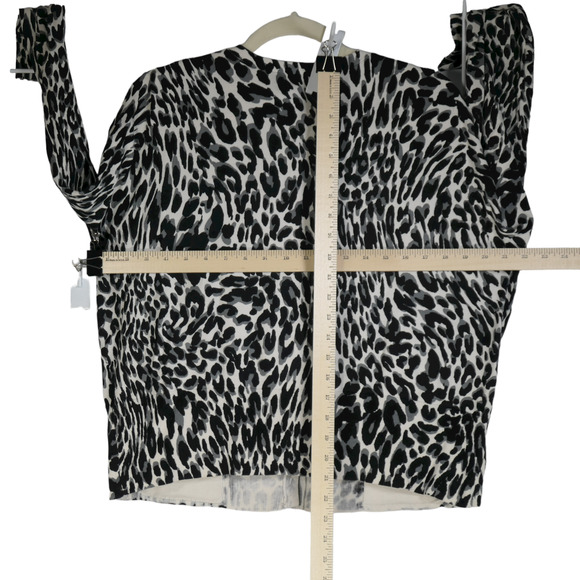 Calvin Klein Cardigan Sweater Women 1X Silk Blend Rhinestone Button Pockets - Picture 7 of 10